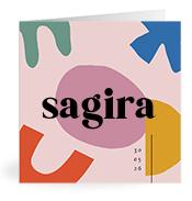 Geboortekaartje naam Sagira m2