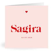 Geboortekaartje naam Sagira m3