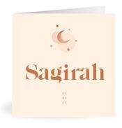 Geboortekaartje naam Sagirah m1