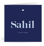 Geboortekaartje naam Sahil j3