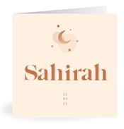 Geboortekaartje naam Sahirah m1