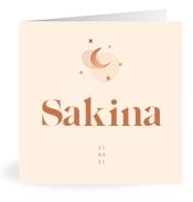 Geboortekaartje naam Sakina m1