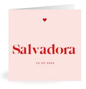 Geboortekaartje naam Salvadora m3