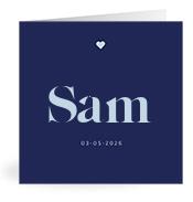 Geboortekaartje naam Sam j3