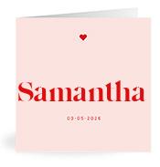 Geboortekaartje naam Samantha m3