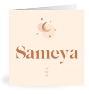 Geboortekaartje naam Sameya m1