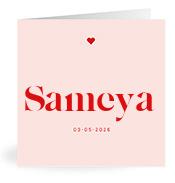 Geboortekaartje naam Sameya m3