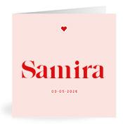 Geboortekaartje naam Samira m3