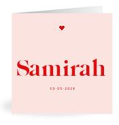 Geboortekaartje naam Samirah m3