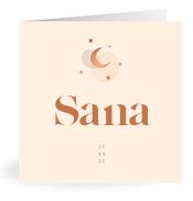 Geboortekaartje naam Sana m1