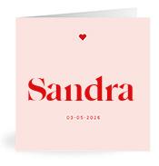 Geboortekaartje naam Sandra m3