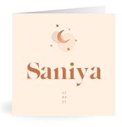 Geboortekaartje naam Saniya m1