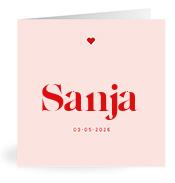 Geboortekaartje naam Sanja m3