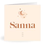Geboortekaartje naam Sanna m1