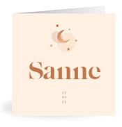 Geboortekaartje naam Sanne m1
