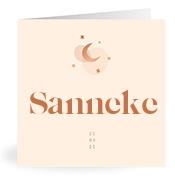 Geboortekaartje naam Sanneke m1
