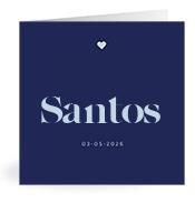 Geboortekaartje naam Santos j3