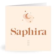 Geboortekaartje naam Saphira m1