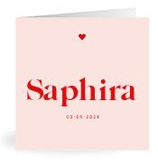 Geboortekaartje naam Saphira m3