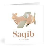 Geboortekaartje naam Saqib j1