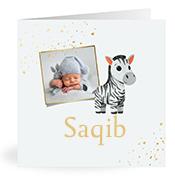 Geboortekaartje naam Saqib j2
