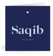 Geboortekaartje naam Saqib j3