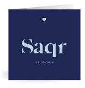 Geboortekaartje naam Saqr j3