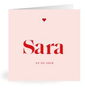 Geboortekaartje naam Sara m3