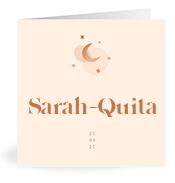 Geboortekaartje naam Sarah-Quita m1