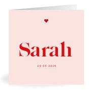 Geboortekaartje naam Sarah m3
