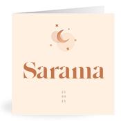 Geboortekaartje naam Sarama m1