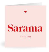 Geboortekaartje naam Sarama m3