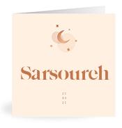 Geboortekaartje naam Sarsoureh m1