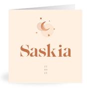 Geboortekaartje naam Saskia m1