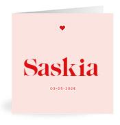 Geboortekaartje naam Saskia m3