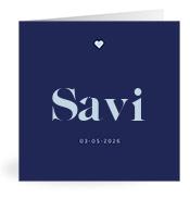 Geboortekaartje naam Savi j3