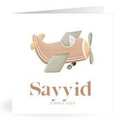 Geboortekaartje naam Sayyid j1