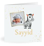 Geboortekaartje naam Sayyid j2