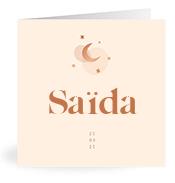 Geboortekaartje naam Saïda m1