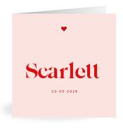 Geboortekaartje naam Scarlett m3