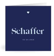 Geboortekaartje naam Schaffer j3