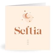 Geboortekaartje naam Seftia m1