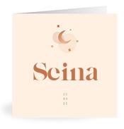 Geboortekaartje naam Seina m1