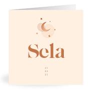Geboortekaartje naam Sela m1