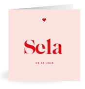 Geboortekaartje naam Sela m3