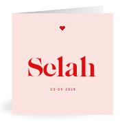 Geboortekaartje naam Selah m3