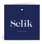 Geboortekaartje naam Selik j3