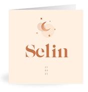 Geboortekaartje naam Selin m1