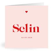 Geboortekaartje naam Selin m3