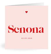 Geboortekaartje naam Senona m3